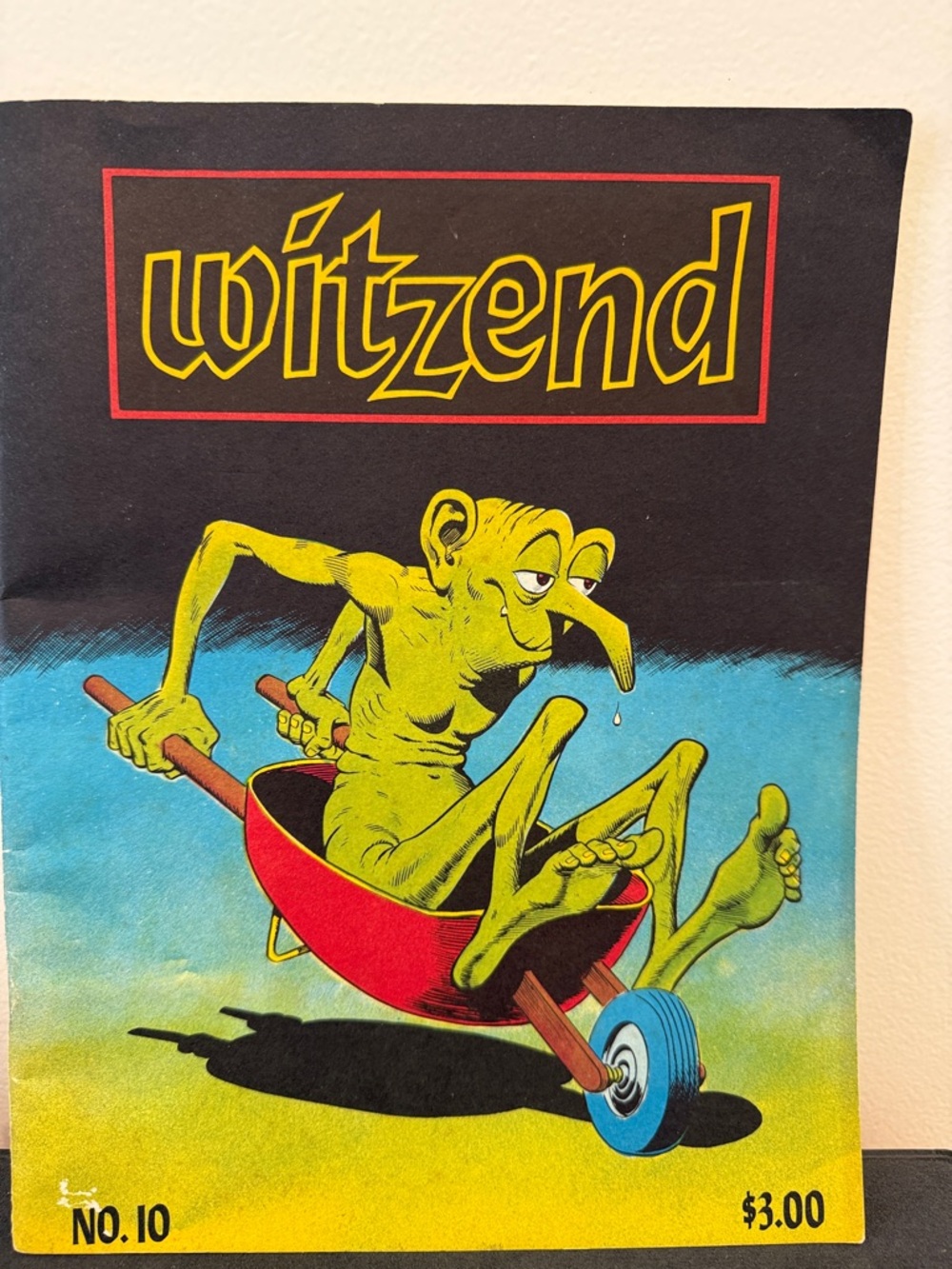VINTAGE Witzend No.10 Comic Book - Green Goblin Character on Red Wheelbarrow